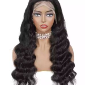 Peluca de Cabello Humano con Frente de Encaje Transparente HD, Ondulado Suelto, al por Mayor, Cabello Virgen Indio, para Mujeres Negras - Product Image 2