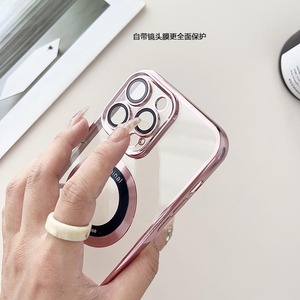 Sang trọng mạ không dây sạc TPU trường hợp điện thoại 15 14 13 12 11 Pro Max ống kính từ tính Logo lỗ XS Max A22 - Product Image 3