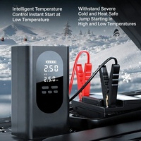 Nouveau compresseur d'air portable ABS pour voiture 6400 mAh avec manomètre numérique et lumière d'urgence pour gonfleur de pneus et démarreur de secours tout-en-un