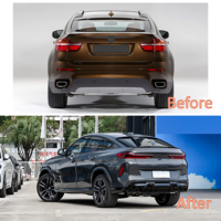 Kit de Carrocería para BMW Serie X6 2007-2015 E71, Actualización a X6M F96 2025 G06 LCI, Faros LED X6M 2026