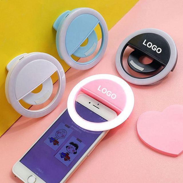 Custom Selfie Light Phone Led for Stand Portable Clip on Tripod With Rechargeable Stick Camera Holder Cell Selfie Ring Light