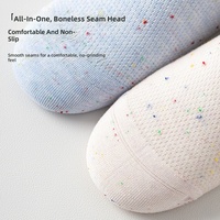 Chaussettes décontractées mi-mollet sans couture pour femmes en coton peigné à pois, froncées à la cheville, absorbantes, respirantes, sans coutures, minimalistes