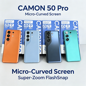 Smartphone Camon 50 Pro 5G 16 Go + 1 To, Meilleur Prix, Appareil Photo 108 MP, Double SIM, Débloqué, Version Globale, Charge Rapide - Product Image 1