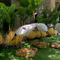 Modèle d'animal animatronique grandeur nature pour l'intérieur, simulation de grue à tête rouge, modèle à vendre