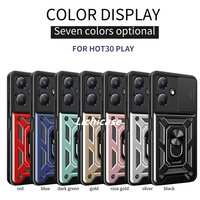 Coque arrière magnétique antichoc Lichicase pour Infinix Zero 30 Hot 30 Play Hot 30i 40i, étui blindé avec support anneau