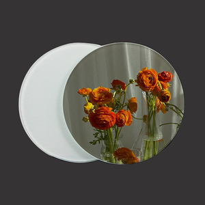 BL-17B 100*100 MM Forme Ronde Blanc Sublimation Verre Coaster <span class=keywords><strong>BRICOLAGE</strong></span> Cadre Photo - Product Image 1
