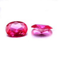 Wuzhou JIAQI GEMS Hochwertiger Synthetischer Rubin Ovaler Schliff Rot Wärmebehandelter Edelstein für Schmuckherstellung 7,5-8 Härte