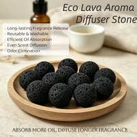 Sphère d'aromathérapie en pierre volcanique naturelle pour diffuseur d'huiles essentielles, boule poreuse en pierre de lave avec base métallique personnalisée, vente en gros