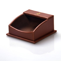 Accessoires de Table en cuir PU marron pour Set de bureau, 5 pièces