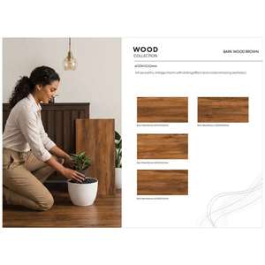 Belly Wood Brown 600x1200mm Glazed Porcelain Wood Effect Floor And <b>Wall</b> Slab Tiles - Product Image 3