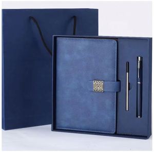 Wholesale Full Customize Corporate Business Diary Pen Gift Set Luxury Pu Leather Hardcover Paper A5 Journal <b>Planner</b> Notebook - Product Image 1