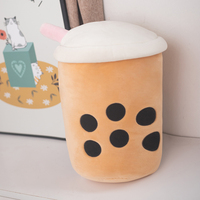 Coussin en peluche amusant et sain en forme de tasse de smoothie aux baies de goji avec 6 mini baies de goji à l'intérieur, amusant pour jouer et câliner