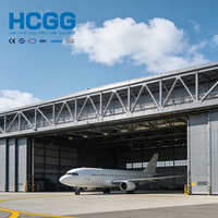 Hangar de Acero Prefabricado de Gran Envergadura, Galvanizado en Caliente, Hangar Metálico para Aviones de Alta Capacidad de Carga
