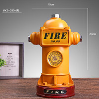 Figurine en résine faite à la main et peinte à la main, style rétro européen, modèle de poteau d'incendie, couleur personnalisée, marque SE7, objet de collection artistique
