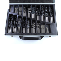 Naipu Factory Direct Lot de 170 forets hélicoïdaux à tige droite HSS DIN338 de 1 à 10mm avec boîtier métallique pour le perçage des métaux