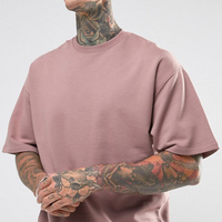 Camisetas de Algodón Suave y Transpirable para Hombre, Estilo Urbano, Hombros Caídos, Talla Grande, Cuello Redondo, para Gimnasio y Entrenamiento, Holgadas