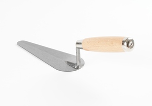 Outils de construction professionnels, truelle de maçonnerie en acier au carbone, truelle à langue de chat avec manche en bois dur - Product Image 6