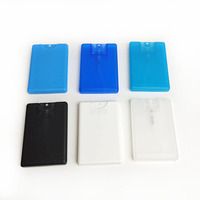 Flacon pulvérisateur en plastique de 20 ml pour désinfectant pour les mains format carte de crédit / Flacon pulvérisateur de parfum de poche rechargeable