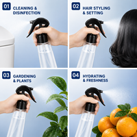 Bouteille pulvérisatrice en plastique avec gâchette, tube long, pour nettoyage domestique, marque privée, certifiée CE, anti-déversement, poignée ergonomique