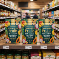 Sachets Doypack Personnalisés pour Fruits Lyophilisés, Qualité Alimentaire, Imprimés, Scellés, pour Stockage de Snacks de Fruits Congelés