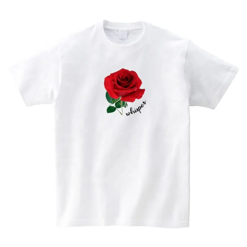 LUXI men women festival gift custom logo tshirts hoodies sweatshirts rose whisper printing tshirts lovers families clothing