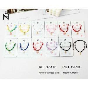 Bracciale Nodo a Sette Stelle in Acciaio Inossidabile Serpente Dorato Fatto a Mano Set da 12 Pezzi - Product Image 1