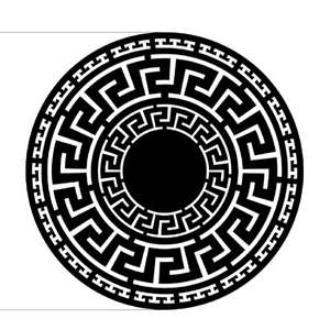 Panneau décoratif rond en acier inoxydable personnalisable / Panneau métallique découpé au laser, séparateurs de pièce modernes et contemporains - Product Image 1