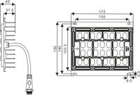 Module d'éclairage LED pour rue, forme carrée, SMD 5050, 30W, 40W, 50W, 60W, vente chaude