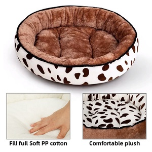 Giao Hàng Bỏ Qua Khâu Vận Chuyển Giường Thú Cưng Lông Giả Dài Giường Hình Tròn Hình Bánh Donut Sang Trọng Chống Nước Thoải Mái Giường Mèo Giặt Được Mềm Đệm Thú Cưng Có Thể Tháo Rời - Product Image 4