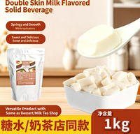 Sac de 1 kg de poudre de thé au lait instantané à double paroi saveur lait, prête à mélanger, pour bubble tea, desserts et boissons, vente en gros pour les commerces