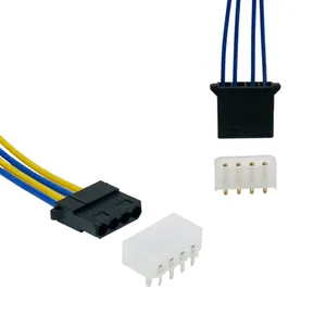 SCONDAR Custom for Molex 5.08 5.08mm 8981 Disk Drive Power Connector Male Female Kit Wafer Housing Wiring Harness Cable Assembly
