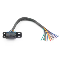 16-Pin OBD2 Buchsenstecker auf offenes OBD-Kabeladapter OBDII DIY Verlängerung Buchse Stecker auf farbiges Blankkabel 16-Pin-Kabel