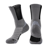 Chaussettes de sport de basket-ball avec logo personnalisé Elite pour hommes vente en gros de chaussettes de gymnastique avec bas de serviette de compression pour équipage