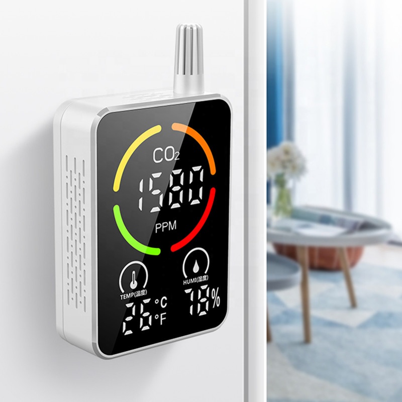RK-C84 портативный контроля давления воздуха в помещении стационарный Газовый Детектор HD с большим экраном для углекислого газа Температура Влажность монитор наблюдения за качеством