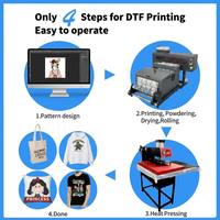 Impresora DTF de Doble Cabezal I1600 I3200 XP600 de 60 cm (24 Pulgadas) para Impresión Industrial de Camisetas con Agitador