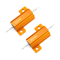 Résistances de charge bobinées en aluminium doré haute puissance RX24 25W Ohm Metal Shell Wire Wind Fixed Resistance RoHS