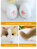 En gros, Peluche chat électronique musicale qui bouge avec bouton sonore sur la patte, Cadeau pour enfants et amis