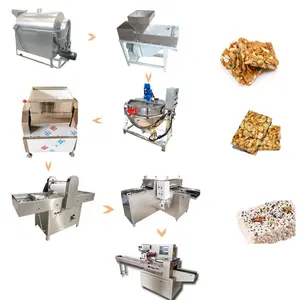Máquina cortadora de barra granola, equipamento para fabricação de proteína de peanut chikki doces
