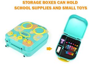 Juego de micrófonos con altavoz para <span class=keywords><strong>Karaoke</strong></span> para niños, micrófono inalámbrico portátil con bolsa de transporte de dibujos animados, máquina para cantar, se conecta con reproductor Mp3 - Product Image 3
