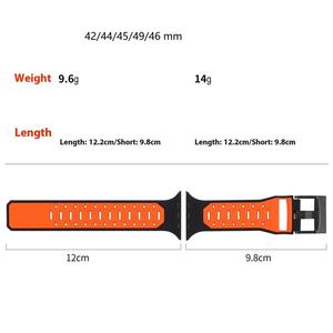 Bracelet de montre en silicone en gros pour Apple Watch S10 11 46mm Ultra 49mm SE 44mm, bracelet de sport bicolore - Product Image 4