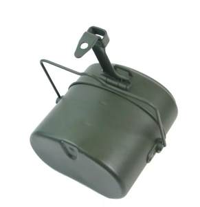 DFM1104 - Juego de 3 piezas de aluminio para exteriores: lonchera, tapa, plato y olla, ideal para trabajo y combate. - Product Image 6