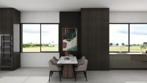 Armoire de luxe en bois de haute qualité en provenance de Chine, armoire de chambre à coucher, armoire de chambre à coucher moderne, style simple gris foncé, meubles d'armoire - Product Image 3