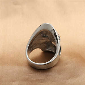 Skull <b>Ring</b> Men's <b>Titanium</b> Steel Silver Retro Punk Style Jewelry Gift 280660 - Product Image 4