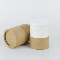 Contenants cylindriques en papier kraft recyclable de 45 ml pour déodorant en stick, lotion, crème solaire, crème pour le visage, huiles essentielles, soins de la peau