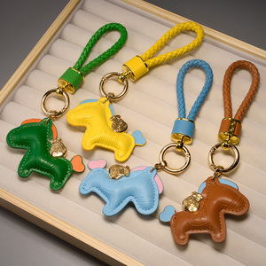 พวงกุญแจหนัง PU ลายม้า ออกแบบเองได้ ราคาถูก - Product Image 1