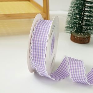 Cinta de Gingham con Borde de Felpa de 2.5cm, Ideal para Lazos de Pelo Hechos a Mano y Encuadernación de Álbumes de Recortes, 10 Yardas/Rollo, Superventas - Product Image 5
