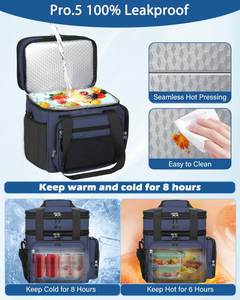 Versatile <b>Insulated</b> Lunchbox for Men Women Expandable <b>Lunch</b> Pail for Adults <b>Lunch</b> <b>Box</b> Cooler Bag - Product Image 6