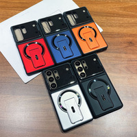 Luxe onzichtbare magnetische kickstand hoes voor iPhone 17 16 15 14 Plus 13 12 18 Pro Max, draadloos opladen mogelijk, met lensbeschermer