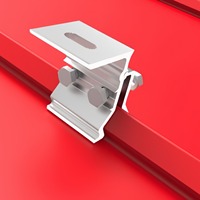 Fixation de panneau PV fiable et facile à installer Clips de montage de panneau solaire sur toit en métal Kit de serrage en aluminium