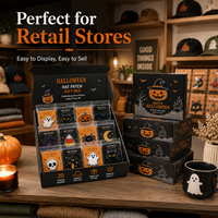 Coffret Cadeau Personnalisé de Patchs Chapeau d'Halloween – Ensemble de Badges Brodés pour Boutiques, Cadeaux d'Événements, Fournisseur en Gros OEM ODM